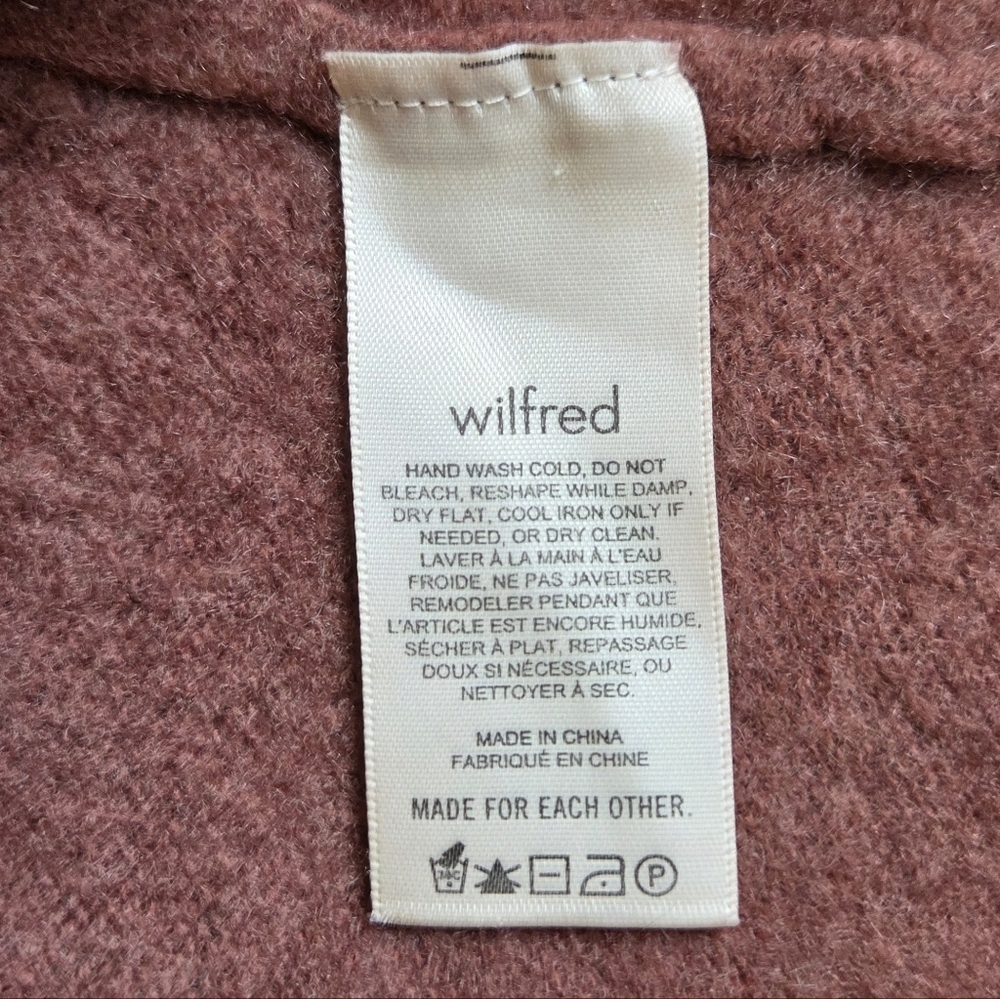 Wilfred Cropped Mock Neck Sweater – Dusty Rose | Size S - Picture 5 of 5